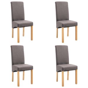 Eetkamerstoelen 4 st stof taupe