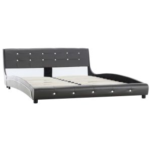 Bedframe kunstleer grijs 160x200 cm
