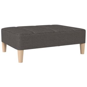 Voetenbank 78x56x32 cm stof donkergrijs