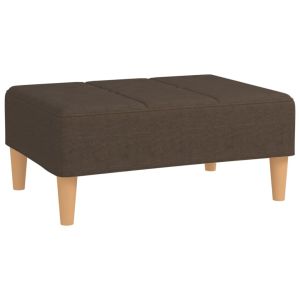 Voetenbank 78x56x32 cm stof bruin