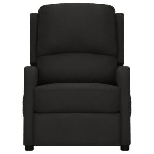 Fauteuil verstelbaar stof zwart