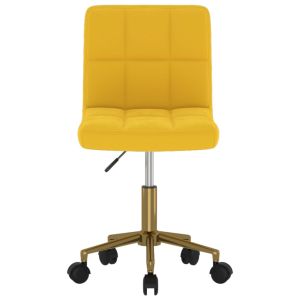 Eetkamerstoelen draaibaar 4 st fluweel mosterdgeel