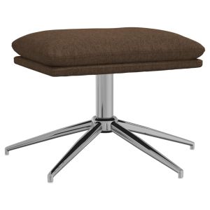 Voetenbank 60x60x39 cm stof bruin