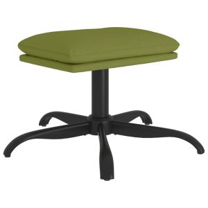 Voetenbank 60x60x39 cm fluweel lichtgroen