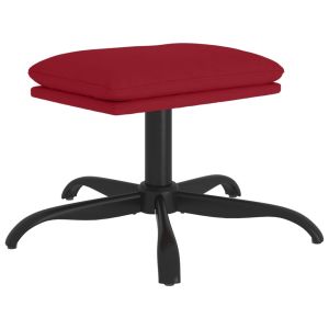 Voetenbank 60x60x39 cm fluweel wijnrood