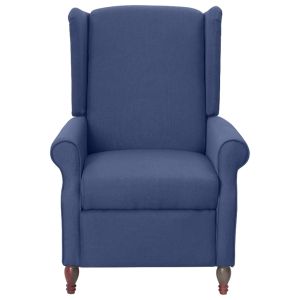 Fauteuil verstelbaar stof blauw