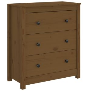 Dressoir 70x35x80 cm massief grenenhout honingbruin