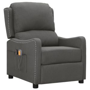 Massagestoel elektrisch stof donkergrijs