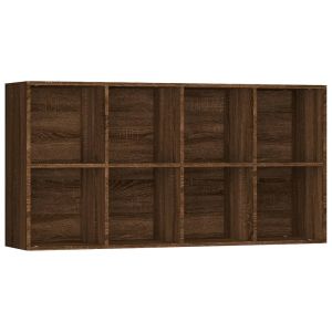 Boekenkast 66x30x130 cm bewerkt hout bruineikenkleurig