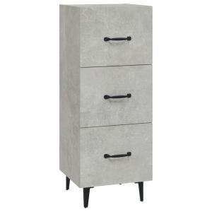 Dressoir 34,5x34x90 cm bewerkt hout betongrijs