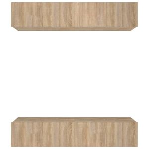 Tv-meubelen 4 st 80x30x30 cm bewerkt hout sonoma eikenkleurig