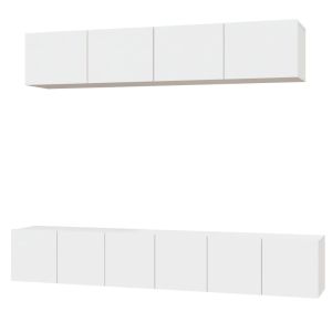 5-delige Tv-meubelset bewerkt hout wit