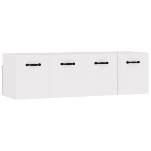 Wandkasten 2 st 80x35x36,5 cm bewerkt hout wit
