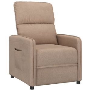 Fauteuil verstelbaar microvezelstof taupe