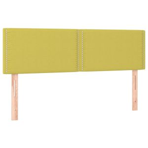 Hoofdborden 2 st 72x5x78/88 cm stof groen