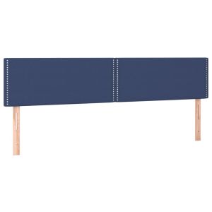 Hoofdborden 2 st 80x5x78/88 cm stof blauw