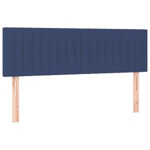 Hoofdborden 2 st 72x5x78/88 cm stof blauw
