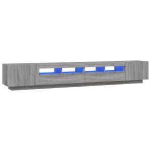 3-delige Tv-meubelset met LED's bewerkt hout grijs sonoma eiken