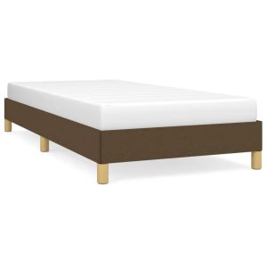 Bedframe stof donkerbruin 80x200 cm