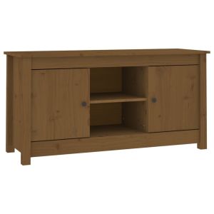 Tv-meubel 103x36,5x52 cm massief grenenhout honingbruin