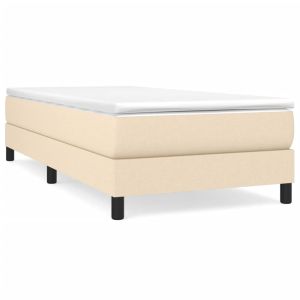 Boxspringframe stof crèmekleurig 80x200 cm