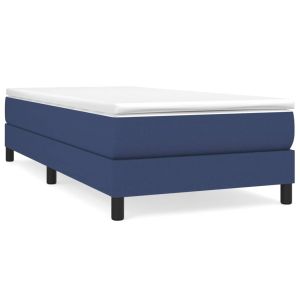 Boxspringframe stof blauw 90x200 cm