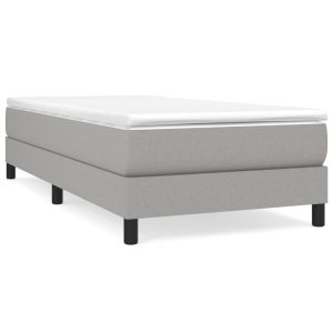 Boxspringframe stof lichtgrijs 100x200 cm