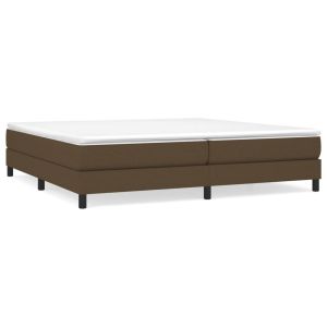 Boxspringframe stof donkerbruin 200x200 cm