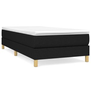 Boxspringframe stof zwart 90x190 cm
