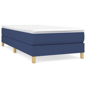 Boxspringframe stof blauw 90x200 cm