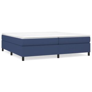 Boxspringframe stof blauw 200x200 cm