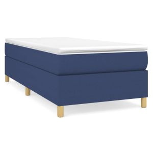 Boxspring Bedframe Blauw 100x200 cm Stof