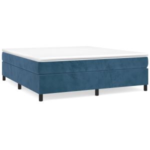 Boxspringframe fluweel donkerblauw 160x200 cm