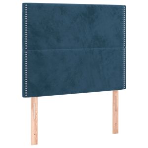 Hoofdborden 2 st 80x5x78/88 cm fluweel donkerblauw
