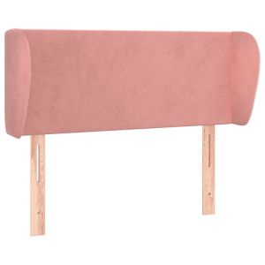 Hoofdbord met randen 83x23x78/88 cm fluweel roze