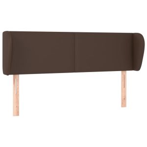 Hoofdbord met randen 147x23x78/88 cm kunstleer bruin