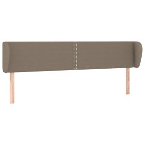 Hoofdbord met randen 163x23x78/88 cm stof taupe