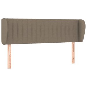 Hoofdbord met randen 147x23x78/88 cm stof taupe