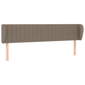 Hoofdbord met randen 163x23x78/88 cm stof taupe
