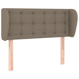Hoofdbord met randen 93x23x78/88 cm stof taupe