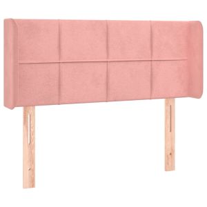 Hoofdbord met randen 83x16x78/88 cm fluweel roze