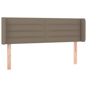 Hoofdbord met randen 147x16x78/88 cm stof taupe
