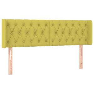 Hoofdbord met randen 147x16x78/88 cm stof groen