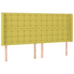 Hoofdbord met randen 163x16x118/128 cm stof groen