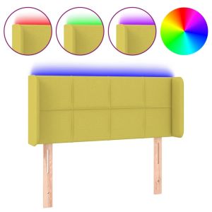 Hoofdbord LED 103x16x78/88 cm stof groen