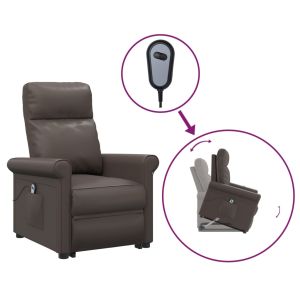 Sta-op-stoel kunstleer bruin