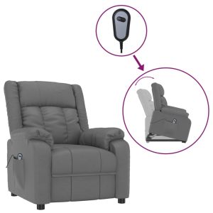 Sta-op-stoel kunstleer grijs