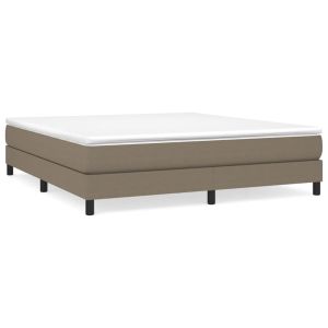 Boxspring met matras stof taupe 180x200 cm