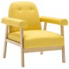 Fauteuil stof geel
