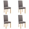 Eetkamerstoelen 4 st stof taupe